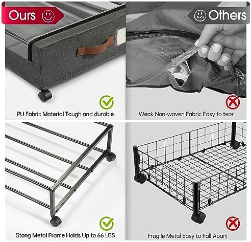 Yecaye 3 Pack Under Bed Storage - Image 4