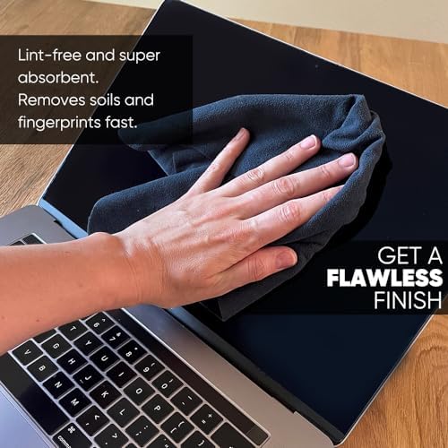 Premium Lens Screen Cleaning Cloth by Microfiber Wholesale | Gray | 8”x8” | - Image 3