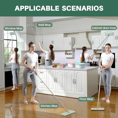 JOYMOOP Flat Mop Replacement Set, Microfiber Cleaning Head - Image 5