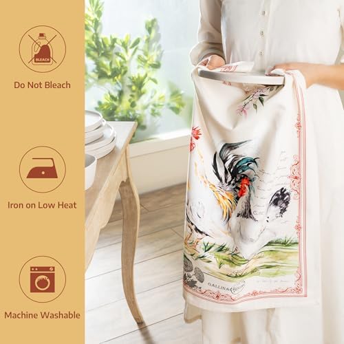 Maison d' Hermine Kitchen Towels Set of 6 Reusable 100% Cotton 27.50" x 20" - Image 5