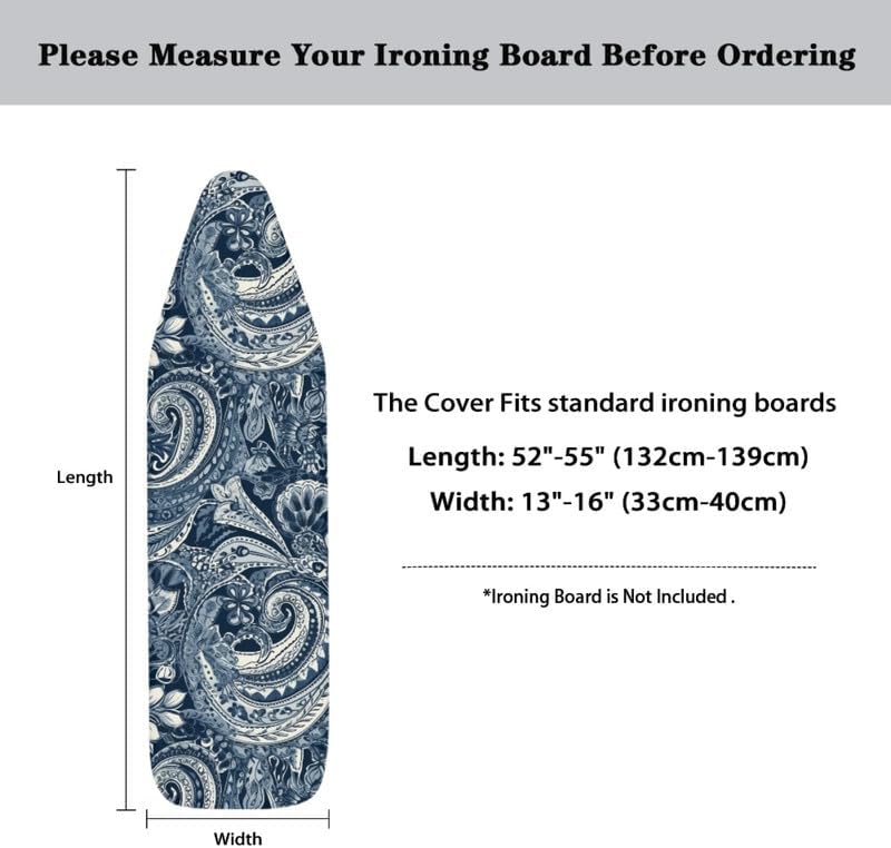 Geometric Flowers Ironing Board Cover Tribal Ethnic Batik Floral Protective - Image 6