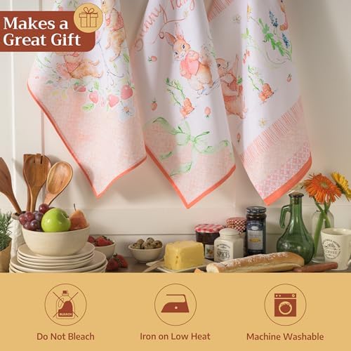 Maison d' Hermine Kitchen Towels Set of 3 Reusable 100% Cotton 27.50" x 20" - Image 5