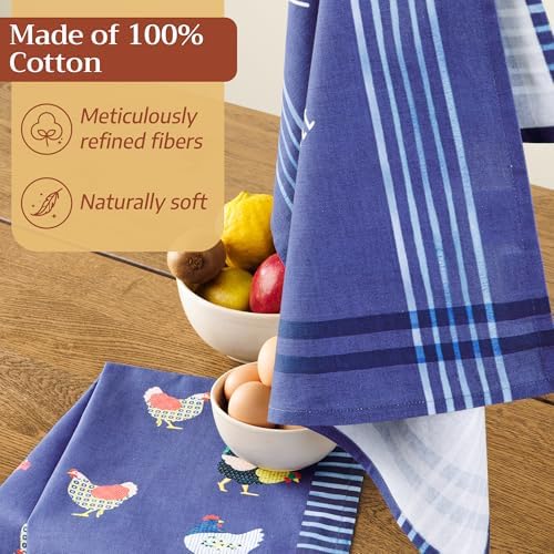 Maison d' Hermine Kitchen Towels Set of 2 Reusable 100% Cotton 27.50" x 20" - Image 4