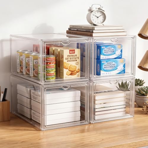 XL Shoe Boxes Clear Plastic Stackable, Extra Large Acylic Display Case - Image 4
