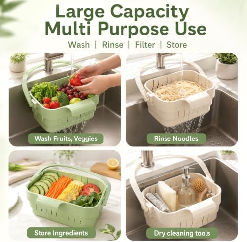 Foldable Hanging Sink Drain Basket Food Strainer 2026 Upgrade - Image 3