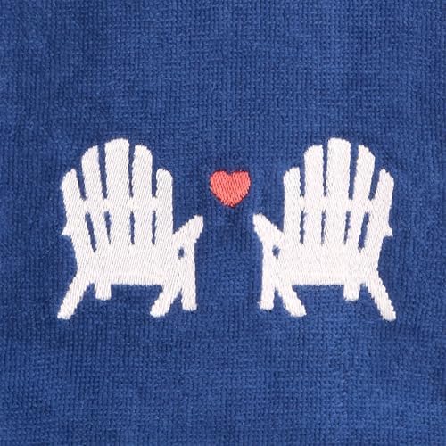 Ritz 2-Piece Cotton Velour Bathroom Hand Towel Set, Embroidered Adirondack - Image 2