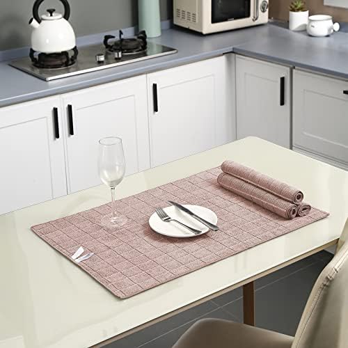 Puomue Microfiber Kitchen Towels and Dishcloths Set, 26 x 18 Inch and 12 x 12 - Image 5