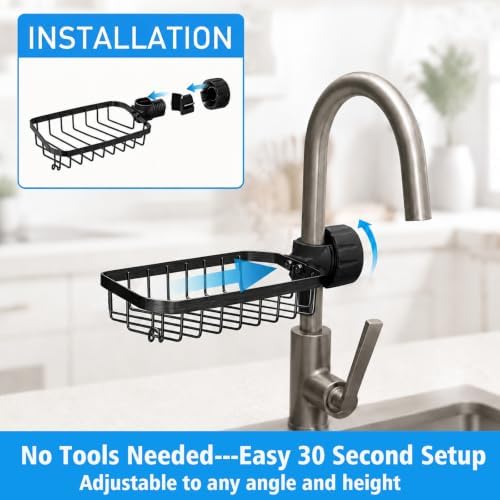 Kitchen Sink Sponge Holder over Faucet Caddy Organizer - Image 6