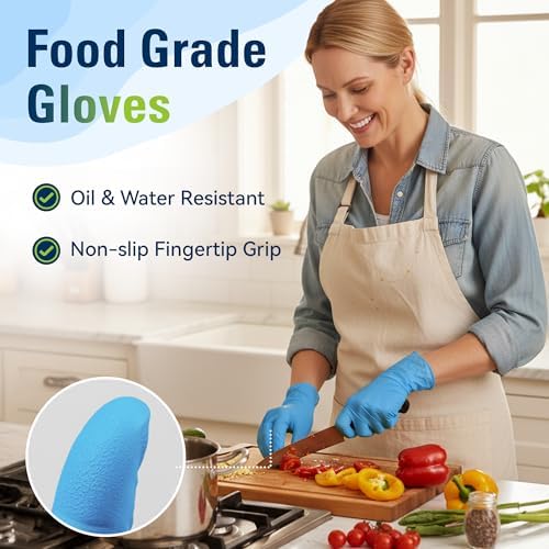 SWIFTLITE Blue Nitrile Gloves Disposable Latex Free, Food Safe - Image 2