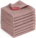 Kitchen Towels 8-Pack Kitchen Dish Cloths, 100% Cotton, 12x12 In by BOOMIBOO
