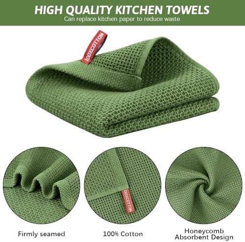 Nialnant 6 Pcs Kitchen Hand Towels, 100% Cotton, 13 x 28 in - Image 3