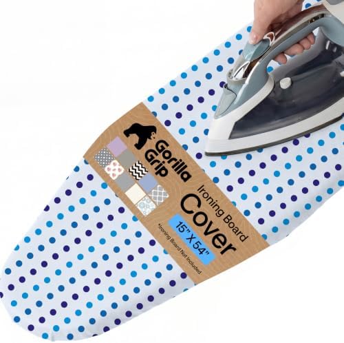 GORILLA GRIP Padded Ironing Board Cover, 15x54 Blue Dots by Unknown