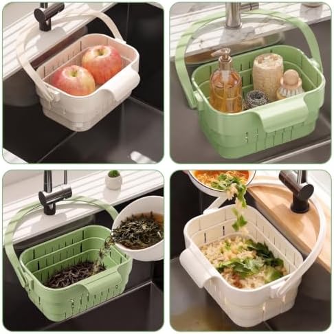 Foldable Hanging Sink Drain Basket, Space Saving Colander - Image 6