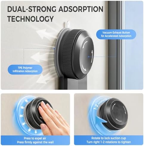 Lekesky Corner Shower Caddy Suction Cups, No Drilling Bathroom Shower Shelf - Image 3