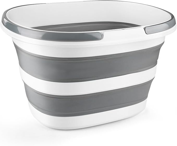 10L Collapsible Bucket with Handle, Foldable Ice Bucket Car Wash Buckets by BIDFUL