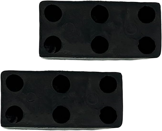 2 Pack Buffers USA Molded Rubber Bumper Block Dock Buffer 6x3x3 for Chassis/Trailers/Truck/Flatbed/Reefer with Steel Washer (4502-1276)