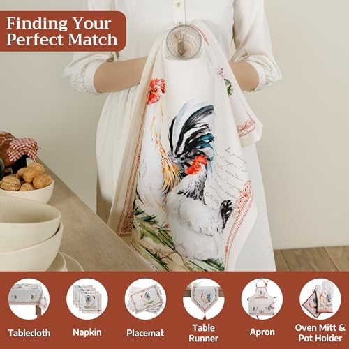 Maison d' Hermine Kitchen Towels Set of 2 Reusable 100% Cotton 27.50" x 20" - Image 6