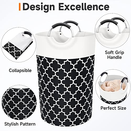 Large Laundry Basket, 115L Tall Collapsible Hamper - Image 3