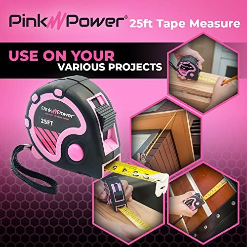 Pink Power 25ft Pink Tape Measure - Image 3