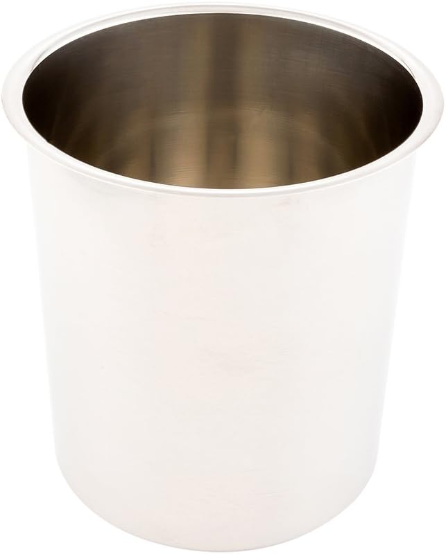 Restaurantware Met Lux 4.5 Quart Bain Marie 1 Corrosion-Resistant Bain Marie Pot - For Hot And Cold Food Serve Or Store Food Stainless Steel Food Pot Lid Sold Separately
