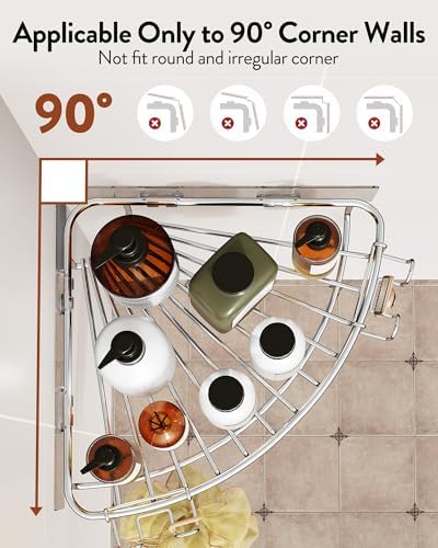 Orimade Corner Shower Caddy Stainless Steel - Image 3