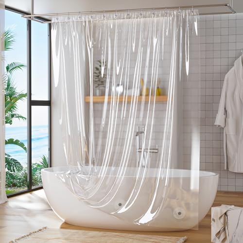 Titanker Extra Long Shower Curtain Liner 72 x 84 Clear Plastic Shower Liner - Image 6