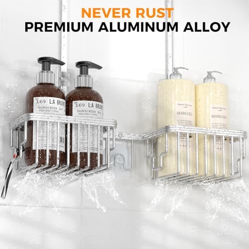 Adjustable Aluminum Shower Caddy Hanging - Image 3