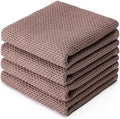 BOOMIBOO 4-Pack Dish Towels, 100% Cotton Waffle Weave, 13x28 in by BOOMIBOO