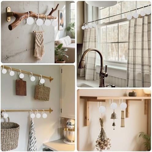 Metal Shower Curtain Hooks, Rust-Resistant Hooks - Image 4
