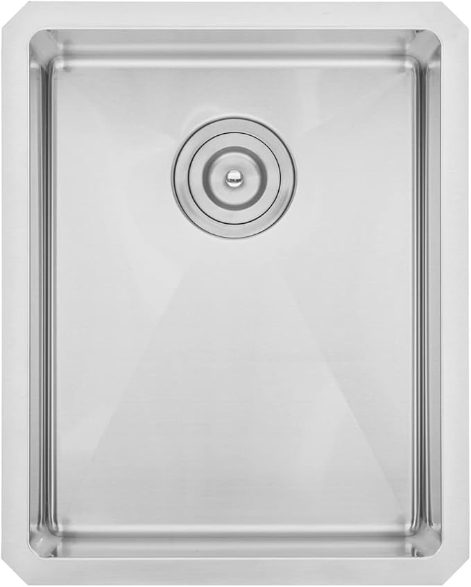 16 in. x 20 in. x 10 in. 16-Gauge Stainless Steel Undermount Single Bowl Bar Prep Kitchen Sink with Bottom Grid Set, Silicon Dishrack, Pot Mat and Strainer