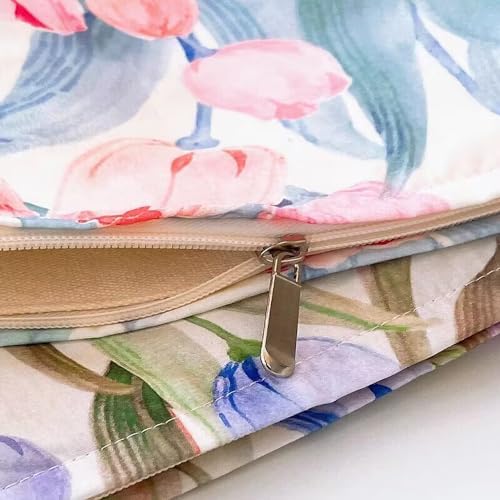 SxoSyo Cosmetic Bags for Women Makeup Pouch Large Canvas Purse - Image 4