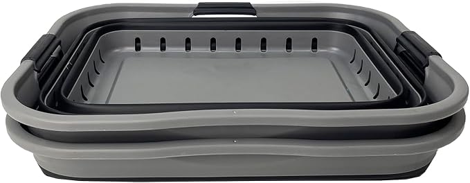 SAMMART 42 Collapsible Plastic Laundry Basket, Foldable Pop Up Storage - Image 2