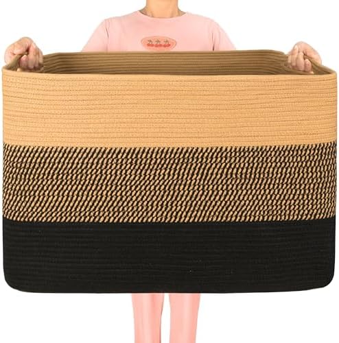 MINTWOOD Design 112L Extra Large Blanket Basket Holder Living Room, Pool Towels by MINTWOODDesign