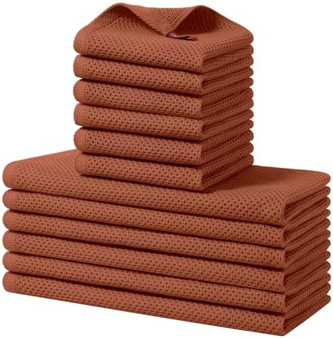 Homaxy 12 Pack 100% Cotton Kitchen Towels and Dishcloths Set by Homaxy