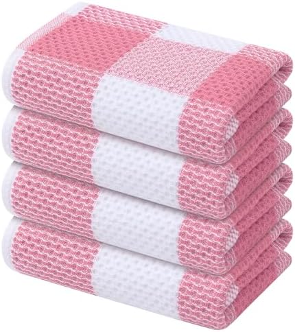 Mordimy Cotton Weave Kitchen Towels, 4 Pack by Mordimy