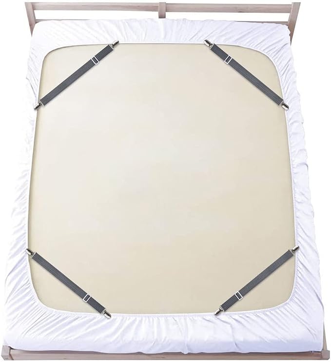 Sheet Straps, Sopito Adjustable Elastic Bed Sheet Holder, Non-Slip Strong - Image 3