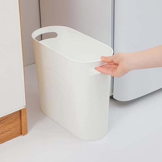rejomiik Small Bathroom Trash Can, 3.5 Gallon Slim Garbage Can, Office and - Image 2