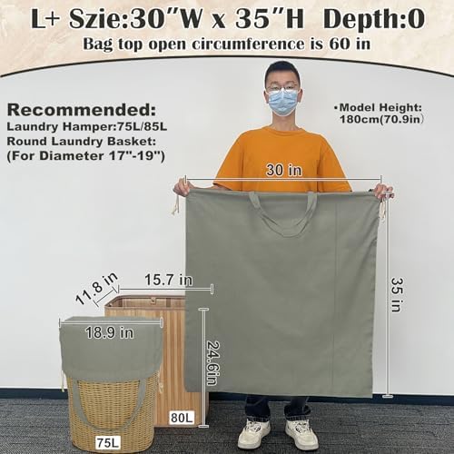 Cotton Canvas Laundry Bag 30"Wx 35"H - Image 3