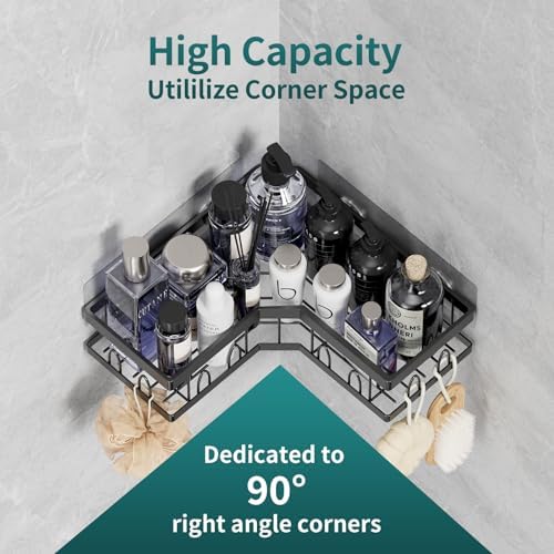 Corner Shower Caddy 3 Pack, Wall Mounted Stainless Steel Bathroom Organizer - Image 4