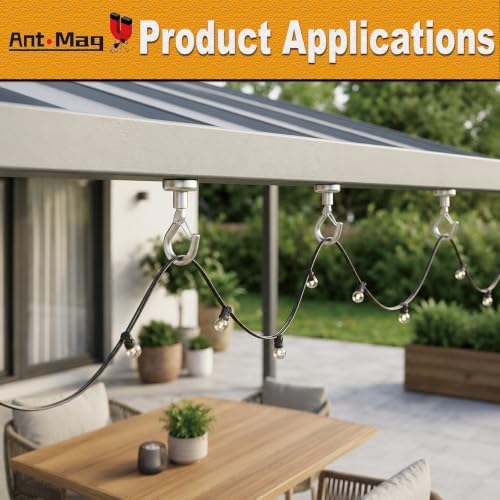 Ant Mag Magnetic Hooks Heavy Duty 30LBS Strong Magnet Snap Hooks 8 Pack - Image 5