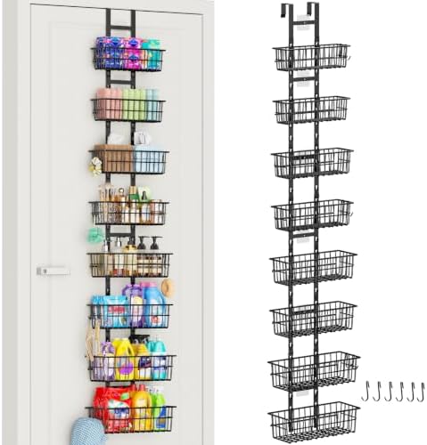 Hongtamoya 8 Tier Over The Door Organizer, Adjustable Hanging Door Organizer by Hongtamoya