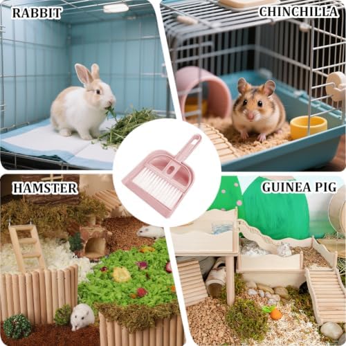 CREATCABIN Small Broom and Dustpan Set Pink Mini Dust Pan and Brush - Image 5