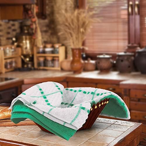 Utopia Towels Kitchen Towels 12 Pack 15x25 Inch Ring Spun Cotton Green - Image 5
