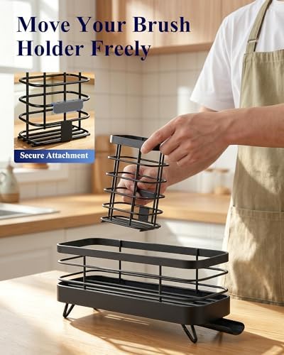 Kitsure Sponge Holder for Kitchen Sink, 7.9" x 3.5" x 6.0" - Image 4