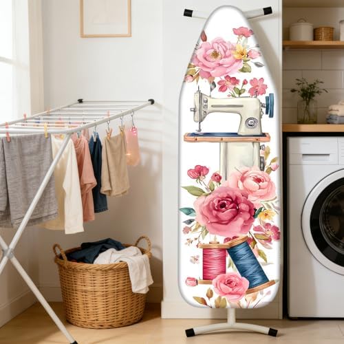 Nuxovilar Vintage Floral Cotton Ironing Board Cover 15x54 Fabric - Image 2