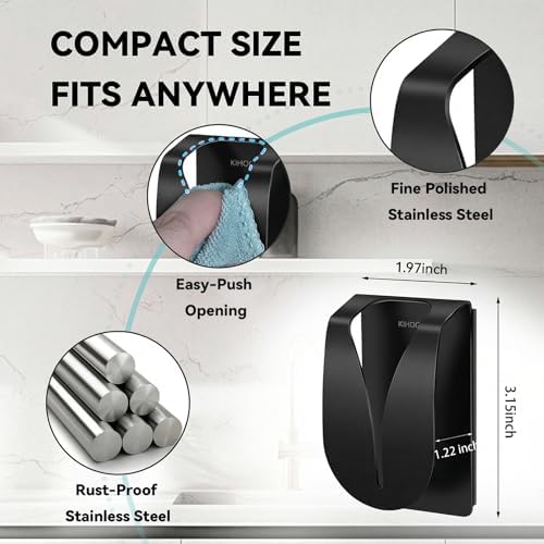 KIHOGEM 4Pcs Magnetic Towel Hook Holder - Image 5