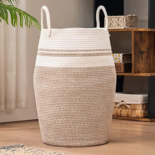 Cotton Rope Laundry Hamper by YOUDENOVA, 105L by YOUDENOVA