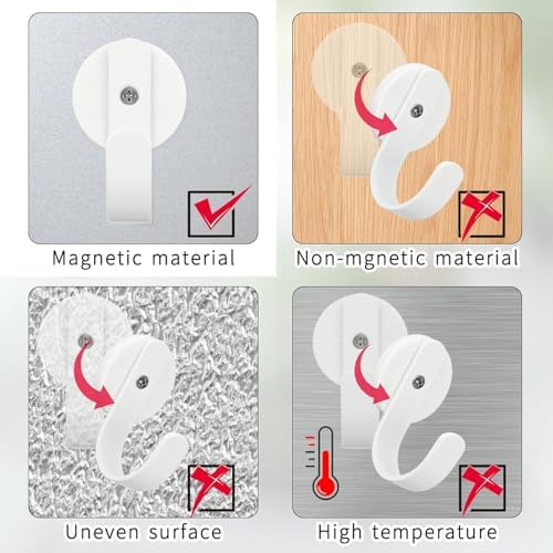 Linwnil 2 Pack Magnetic Wreath Hanger Wreath Holder Wreath Hanger Hook - Image 6