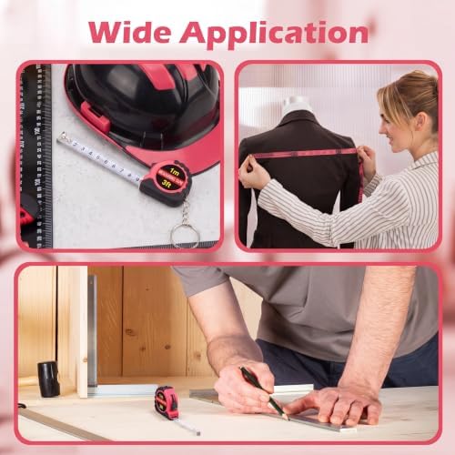 Kanayu 50 Pcs Mini Tape Measure Keychains 3 ft Small Retractable Measuring Tape - Image 6