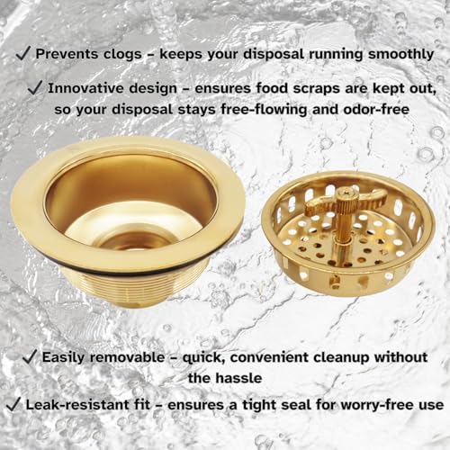 Westbrass A213-01 3-1/2" Wing Nut Twist Style Large Kitchen Sink Basket Strainer - Image 5